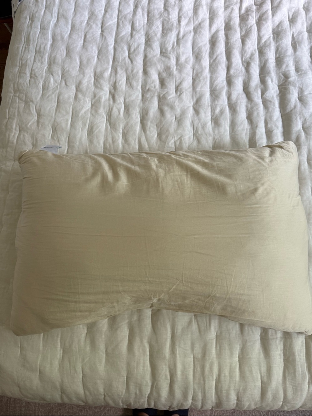 Avocado Green Pillow: side sleeper 

2 pillows